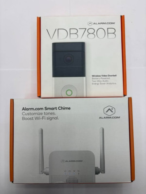 ALARM.COM VDB780B Funk Video Türklingel + Smart Chime W115C