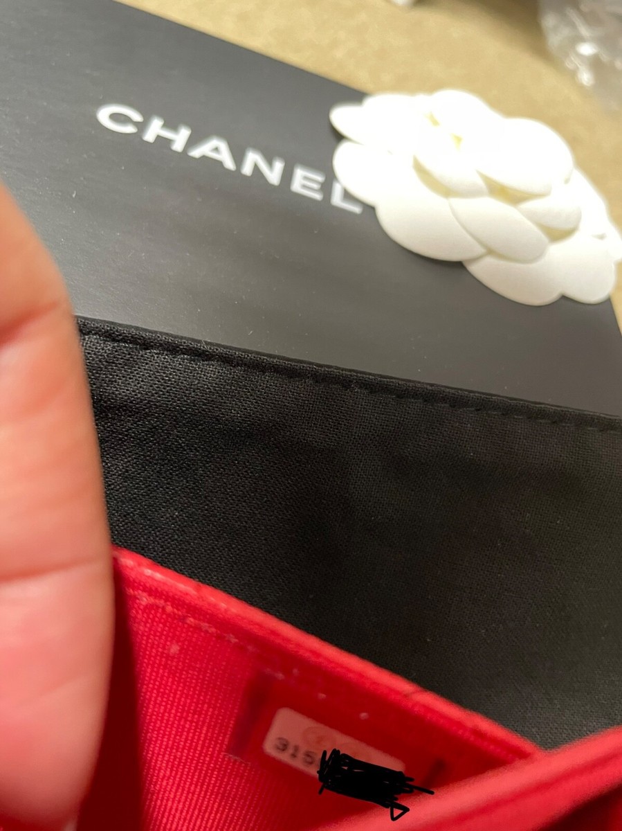 Chanel Classic Flap Caviar Card Holder Red 21P Gold Hardware | eBay