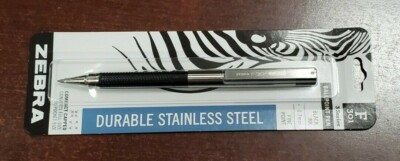 Zebra F-301 Compact Capped Ballpoint Stainless Steel Retractable Pen Fine F301