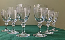 6 verres Baccarat Saint Louis en cristal gravé H : 12 cm