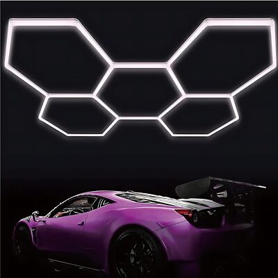 LED Hexagon Beleuchtung - 25-tlg. Verknüpfbare Röhrenleuchten 192W 6500K