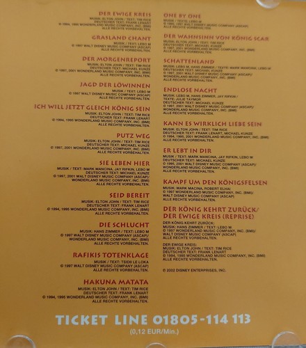 CD : Der König der Löwen - Das Musical aus Hamburg - Bild 4 von 5