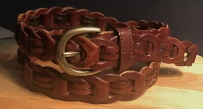 One Size Womens Brass and Tooled Leather Womens Link Stretch Belt Unbranded | Accessories | One Size Womens Brass And Tooled  main image 4