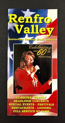 1999 Renfro Valley Kentucky Country Music Shows Vintage Travel Schedule Brochure
