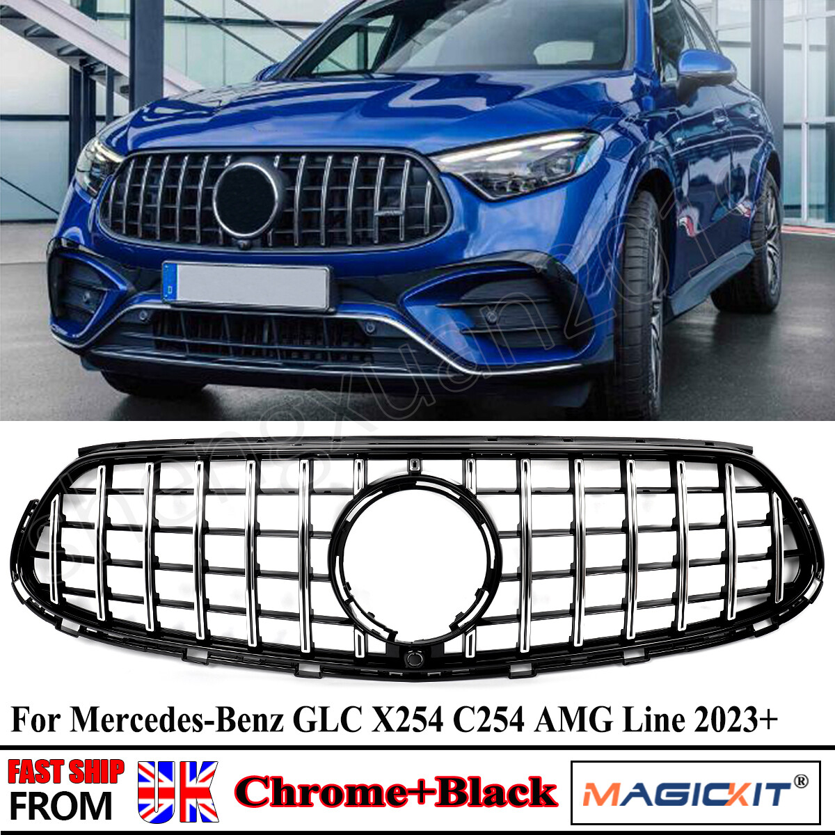 Panamericana GT Look Front Grille For Mercedes-Benz GLC X254 C254 AMG LINE 2023+