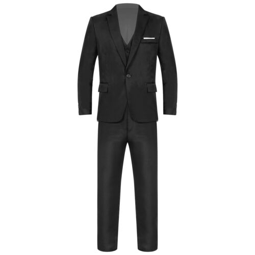 Mens Formal Suits 3-Piece Jacket Vest and Pants Tuxedo Business Suit Worksuit - Picture 9 of 24