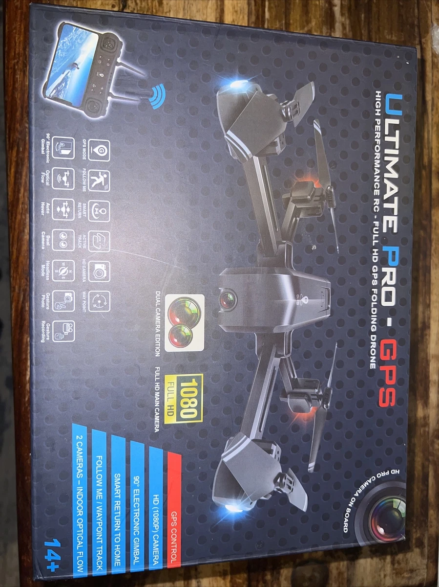 Ultimate Pro GPS Full HD Camera Drone with GPS Storage Case Extra Battery