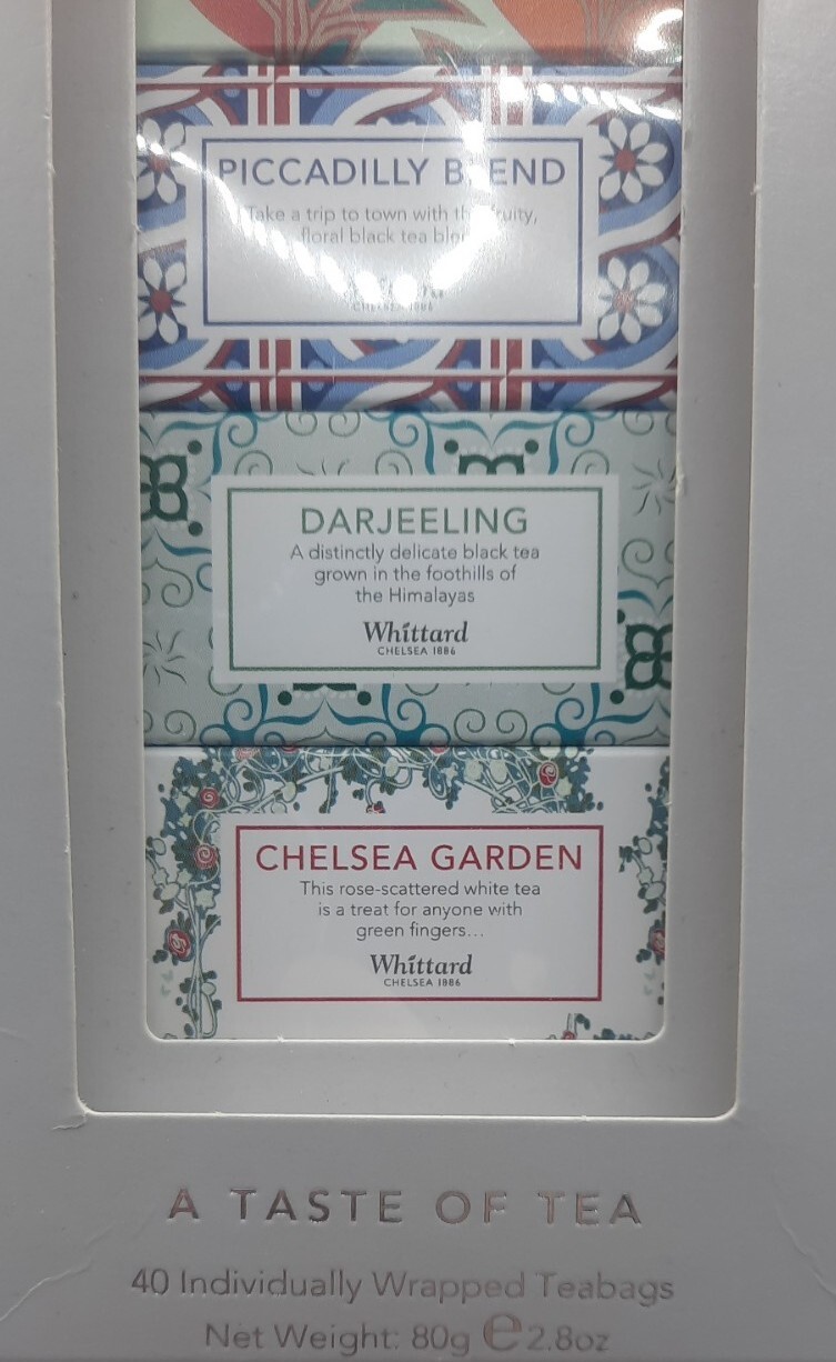Whittard Of Chelsea Taste Of Tea Bag English Green Black White Set Exp 7/25