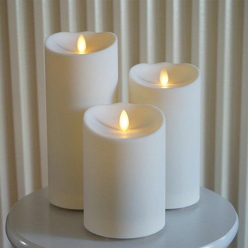 Luminara Outdoor Waterproof Pillar Candle Light Flameless Moving Wick 5