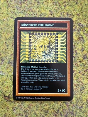 FASA - Shadowrun TCG - ULTRARARE KI - Künstliche Intelligenz Shadowrun Promo - 