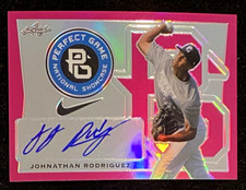 2016 Leaf Perfect Game Johnathan Rodriguez PINK AUTO RARE SSP 6/7 !!!  GUARDIANS
