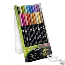 Tombow Brush Pen 18 Colour SECONDARY SET Double Ended Artist & Craft Marker Pens