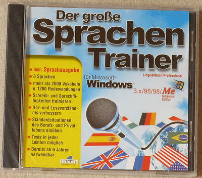PC CD   Der große Sprachen Trainer - 8 Sprachen - NEU