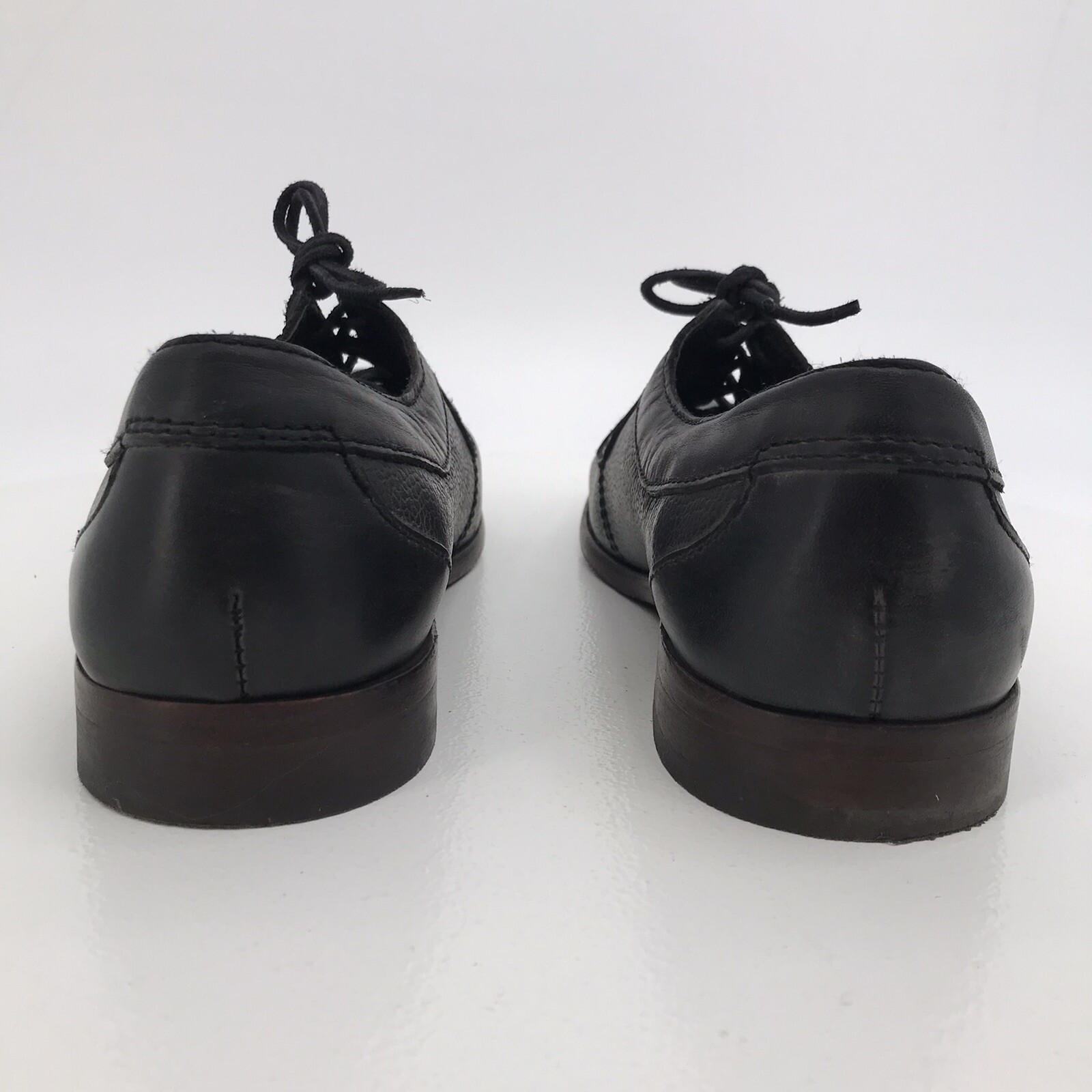 H By Hudson Black Leather Oxford Lace Up Dress Shoes Mens Size 43 EUR US 10