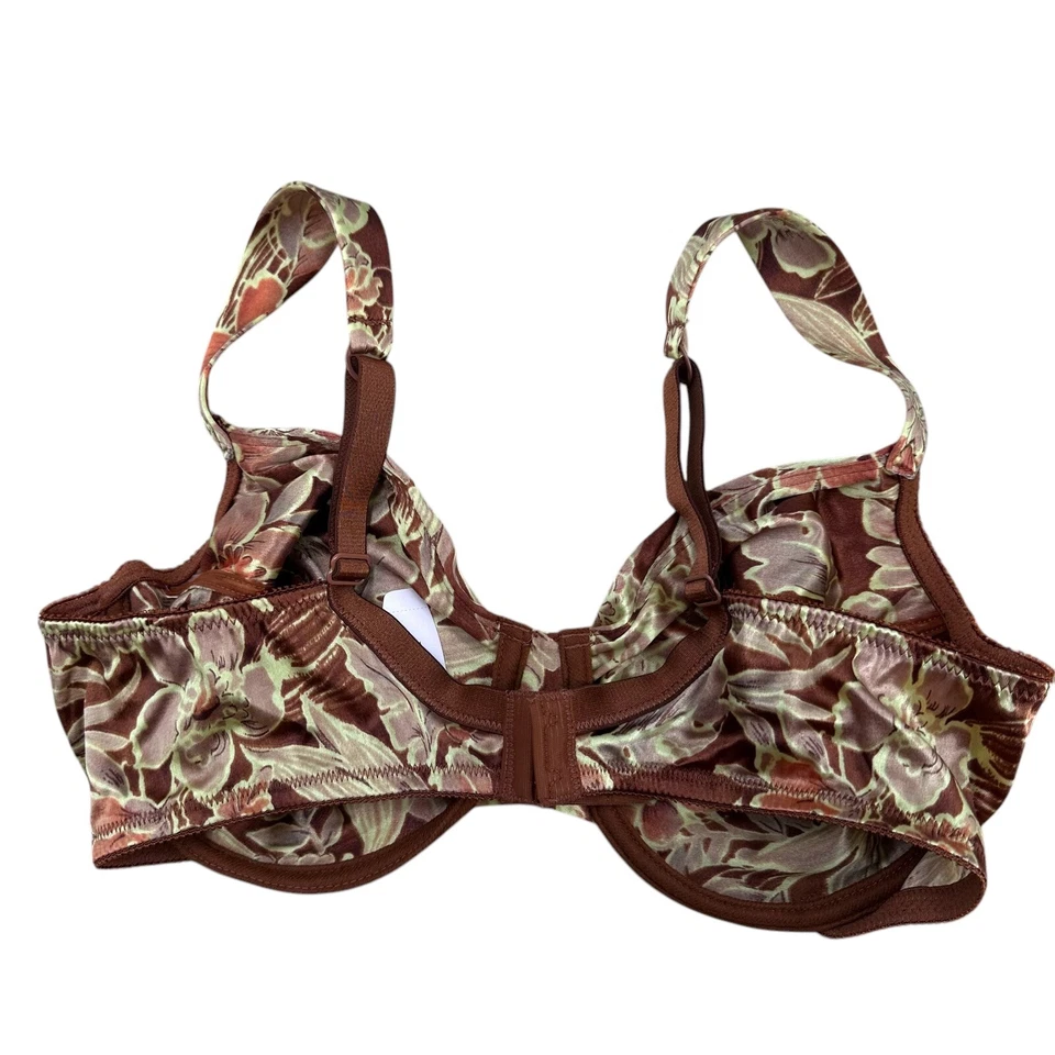 Винтажный Victoria's Secret второй кожи атласный бюстгальтер на косточках 38C цветочный новый с Ярлыками - Изображение 4 из 4