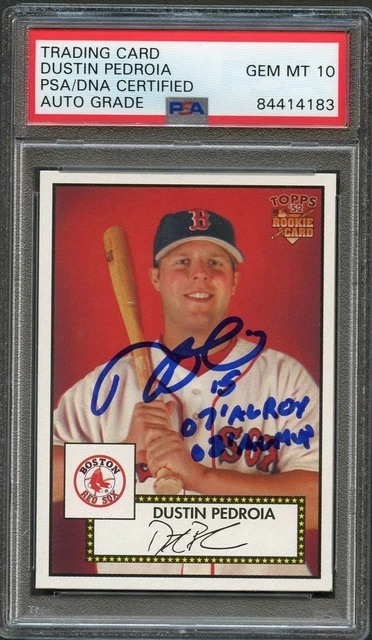 2006 Topps 52' #40 Dustin Pedroia Karte PSA beschabtes Autogramm 10 Red Sox