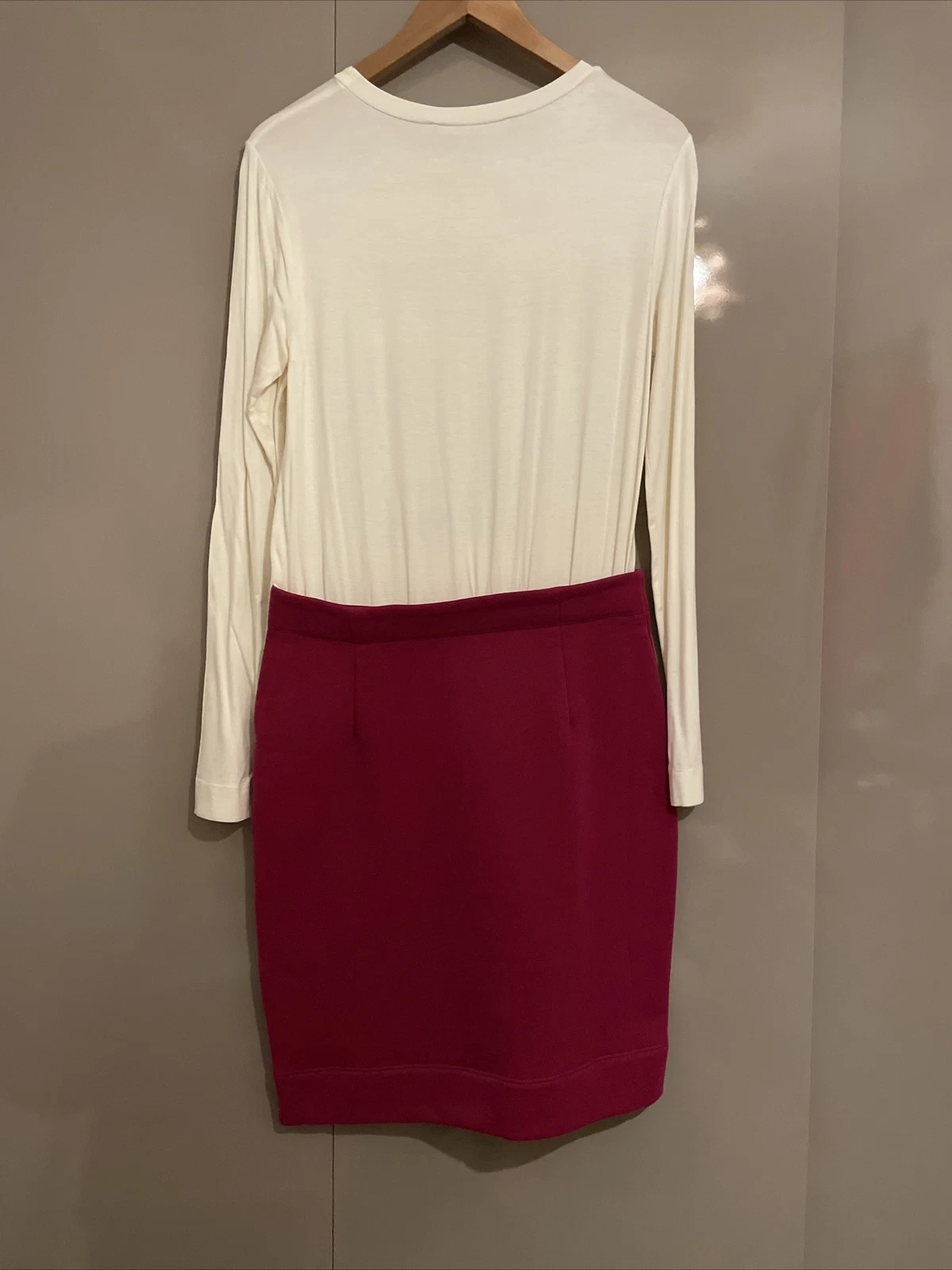 Abito LOVE MOSCHINO Rock Love bianco rosa UK10 nuovo