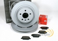 Zimmermann Bremsscheiben 302 Mm BremsbeläGe Hinten FüR Ford Focus 2 II 2.5 RS