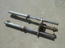 2002 Yamaha TTR90 LEFT RIGHT FRONT FORK SUSPENSION SET PAIR W LOWER TRIPLE TREE
