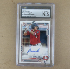 JOSE MIRANDA CSG/CGC Graded 9.5 1st Bowman Prospect AUTO 2021 Bowman PAPR-JM RC