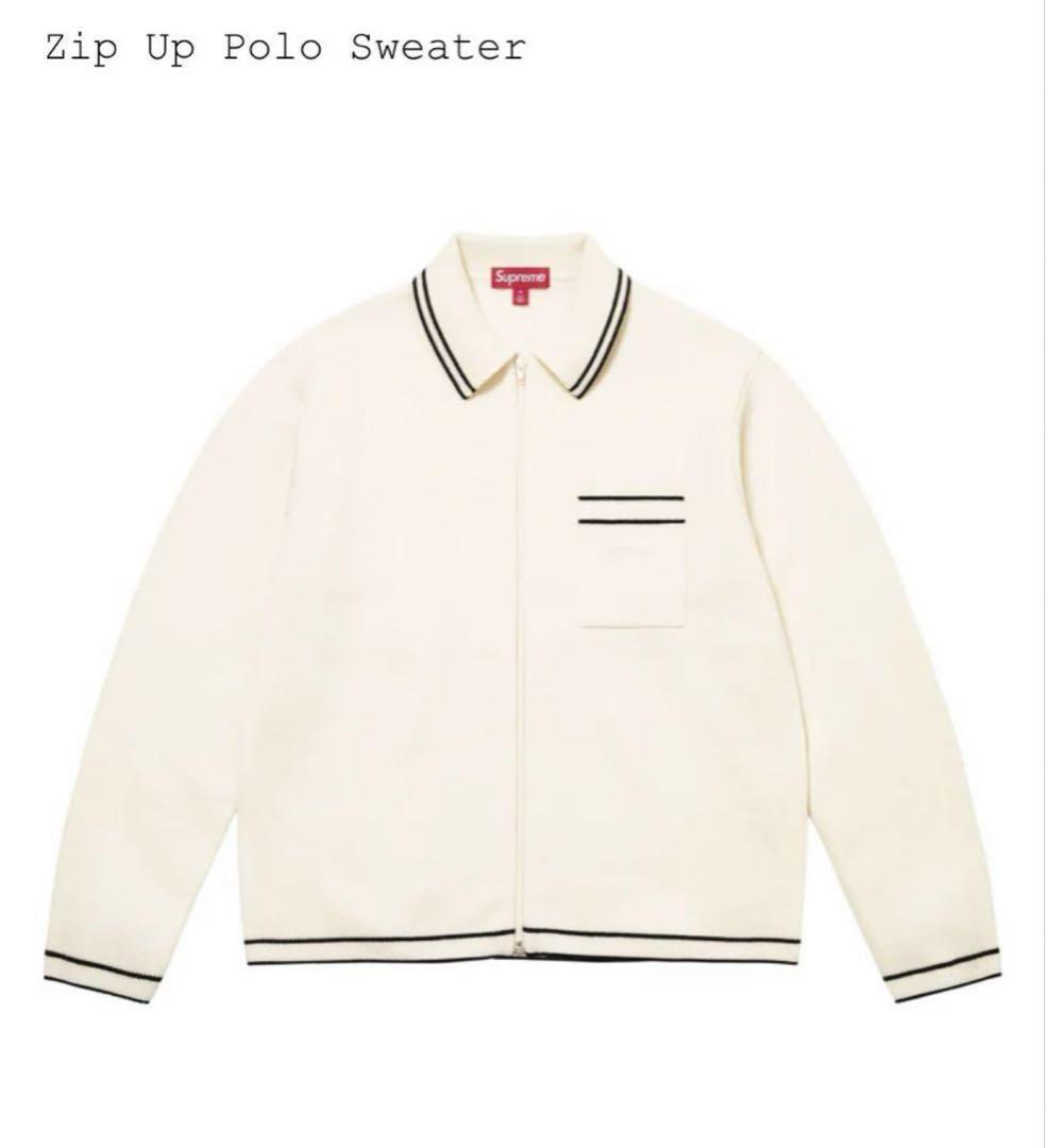 Supreme Zip Up Polo Sweater White S Size | eBay Supreme Zip Up Polo Sweater White S Size | eBay