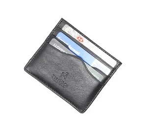 STARHIDE MENS REAL LEATHER ULTRA SLIM THIN CREDIT CARD HOLDER WALLET BLACK 1215
