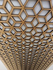 Wooden grille 6mm thick mdf decorative panel for radiator covers GE5 pattern