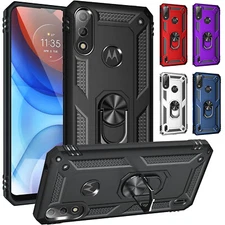 For Motorola Moto E7 Power /E7i Power 2021 Shockproof Hybrid Ring Case Kickstand
