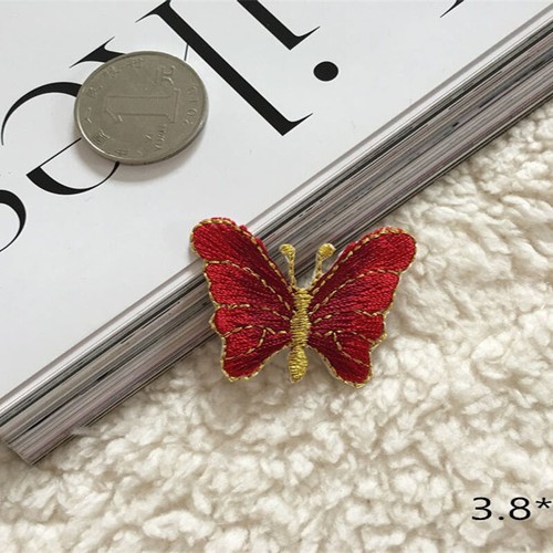 DIY Embroider Gold Clothes Shoes 10pc Cloth Stickers Patch Hole Thread Butterfly - Picture 19 of 30