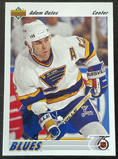 #252 Adam Oates - St. Louis Blues - 1991-92 Upper Deck Hockey