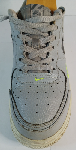Nike Air Force 1 Low LV8 Light Smoke Grey Lime Size 7Y - Picture 14 of 20