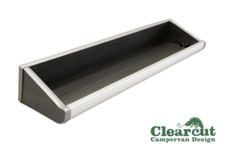 VW T5, T6 Campervan Storage Shelf, 530mm Hacienda Black Retaining Top Storage
