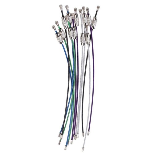 12pcs Key Chain Cable Stainless Steel Wire Keychains Steel Wire Key Chain - 第 1/12 張圖片