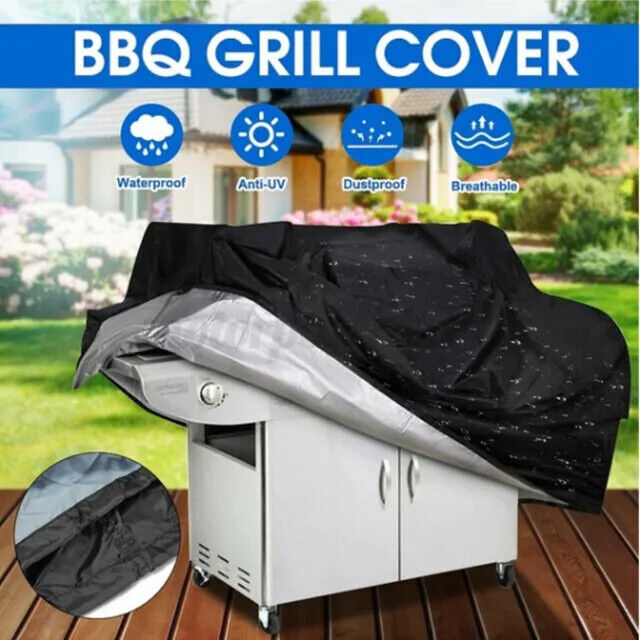 Copertura impermeabile per barbecue, copertura protettiva nera per barbecue a gas da esterno, resistente ai raggi UV, alla polvere e agli strappi. | Leroy Merlin