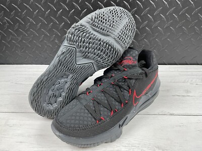 Nike LeBron 17 XVII Bred Size Black Red Basketball Shoes