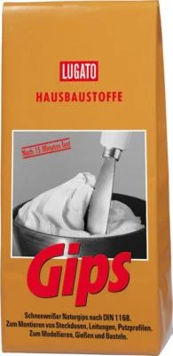 Lugato Gips Naturgips Modellgips Schneeweiß 1,5 kg