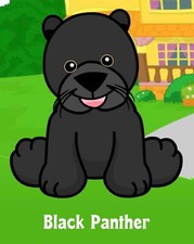 Webkinz Classic Black Panther - hm216 - Retired - Virtual Adoption Code Only