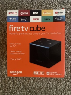Fire TV Cube Hands-Free with Alexa and 4K Ultra HD Streaming Media Player