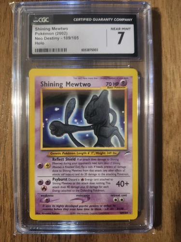 Pokemon ~ Neo Destiny ~ Shining Mewtwo ~ Unlimited Edition ~ CGC 7 ~ NM/Mint+