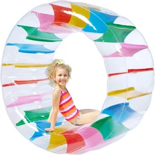 Giant Inflatable Wheel Roller 63" Colorful Water Rolling Wheel Swimming Pool Rol