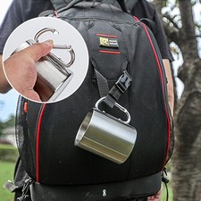 Isolierbecher aus Edelstahl mit Karabinerhaken für Outdoor Aktivitäten 300 ml – Bild 17