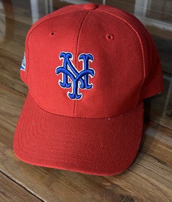 Vintage 90s New York Mets RED SnapBack Hat Drew Pearson NWOT EXCELLENT CONDITION