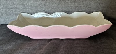 Vintage Hull USA 153 Pink Rectangular Planter 13'' x 4'' Art Pottery