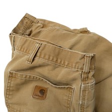 Carhartt Pants Mens 38x30 Brown B11 Dungaree Fit Canvas Work Utility Carpenter