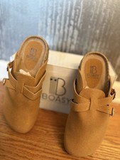 Women's Suede Leather Clogs Mules Cork Footbed Sandals Slippers Shoes Size 9