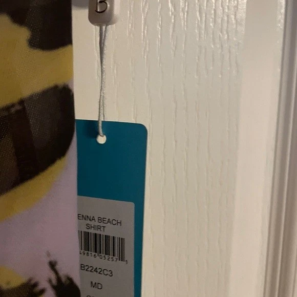 NUEVO CON ETIQUETAS Beach Bunny Estampado de Cebra Transparente Sienna Camisa de Playa Encubrimiento M Resort Mob Wife Foto 4 de 4