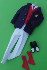 VICTORY DANCE # 1141 KEN Outfit WHITE SLACKS BLUE JACKET VINTAGE Barbie Repro