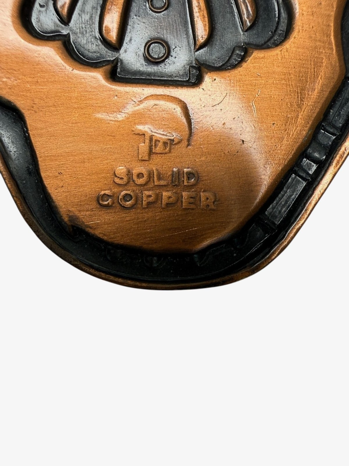 Vintage Solid Copper Thunderbird Pendant Necklace… - image 7