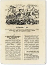 [Franco-Prussian War] ILLUS. BROADSHEET: PROFECIAS SOBRE LA FRANCIA 1871 [VG+]