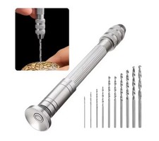 MINI TRAPANO MANUALE 8 PUNTE 0,8mm 3mm foratura incisione legno orologiai